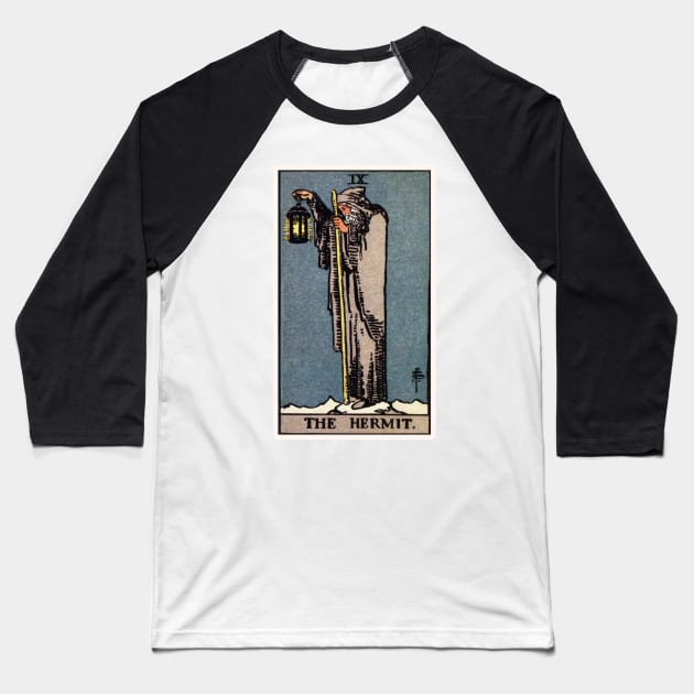 IX. The Hermit Tarot Card Baseball T-Shirt by wildtribe